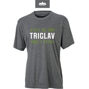 Športna majica Višje ne gre/Only for brave siva moška