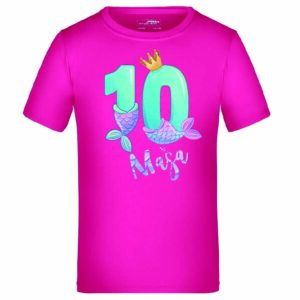 Otroška majica riba 10 let in ime